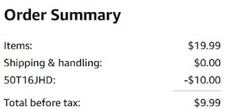 An Amazon order summary ending in $9.99