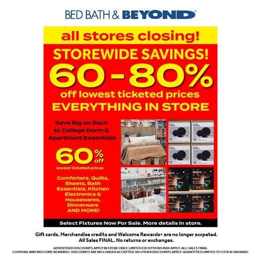 Bed Bath & Beyond Is Officially Closed Until Overstock Takes Over - The ...