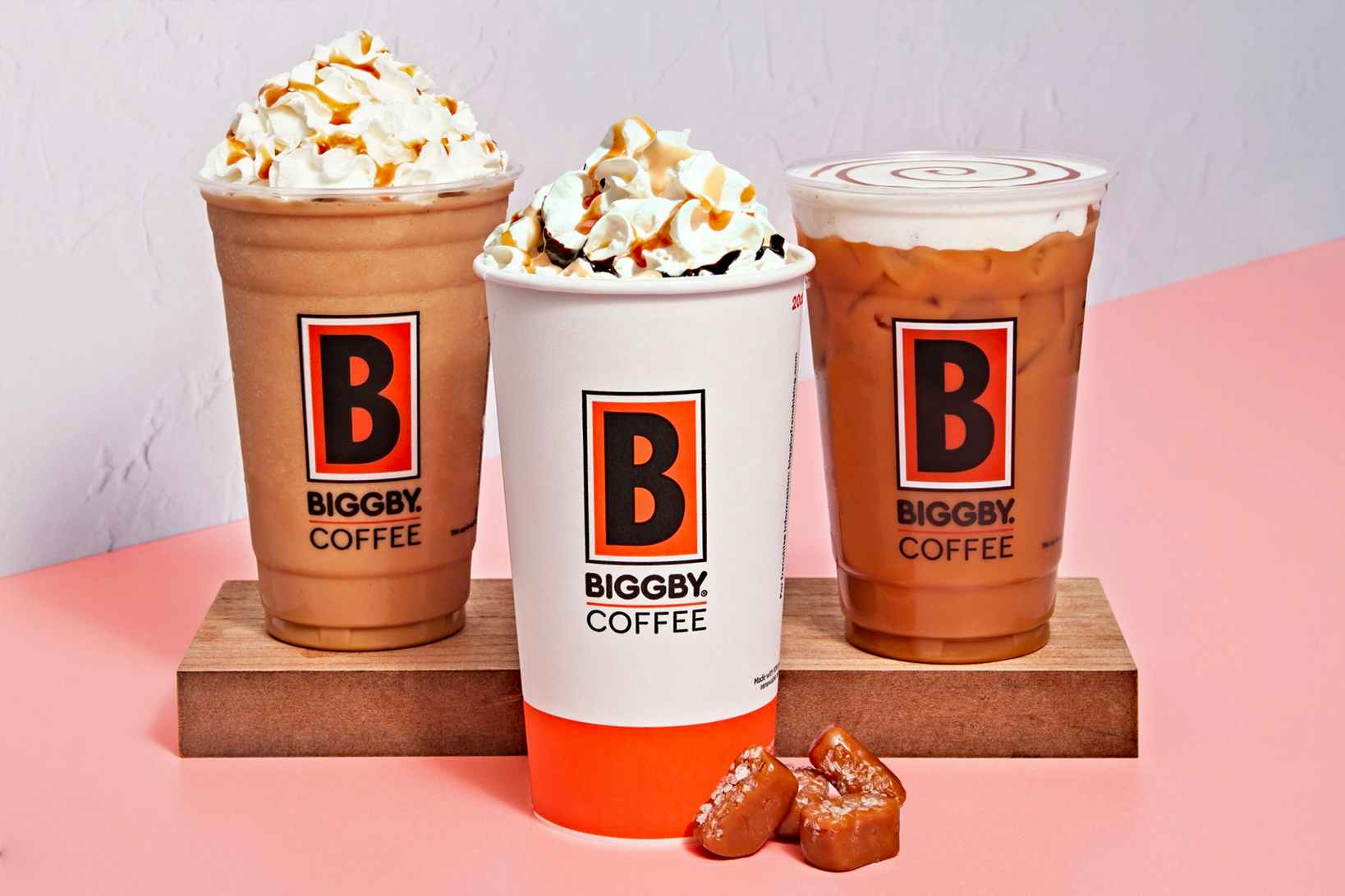 three drinks from Biggby Coffee