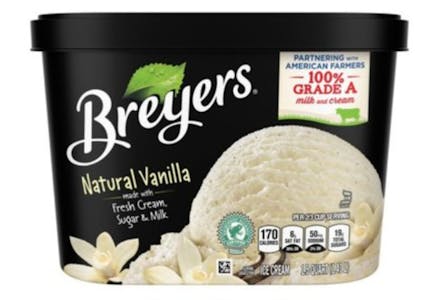 2 Breyers Ice Cream Cartons