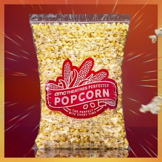 bag of amc theatre popcorn promo