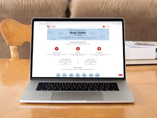 a macbook with the book outlet rewards pulled up