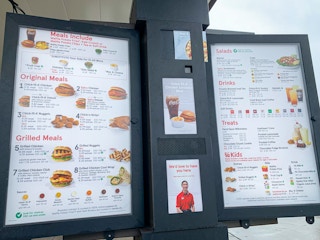 a chick fil a drive through menu