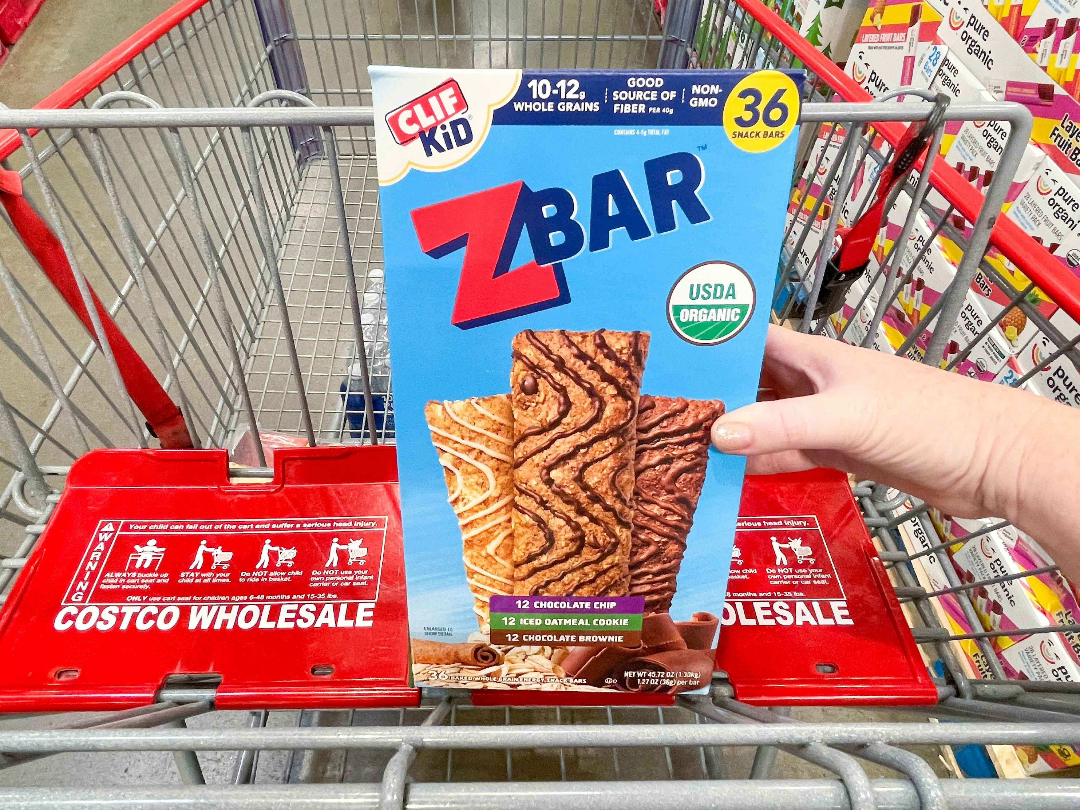 a package of zbar being held in store
