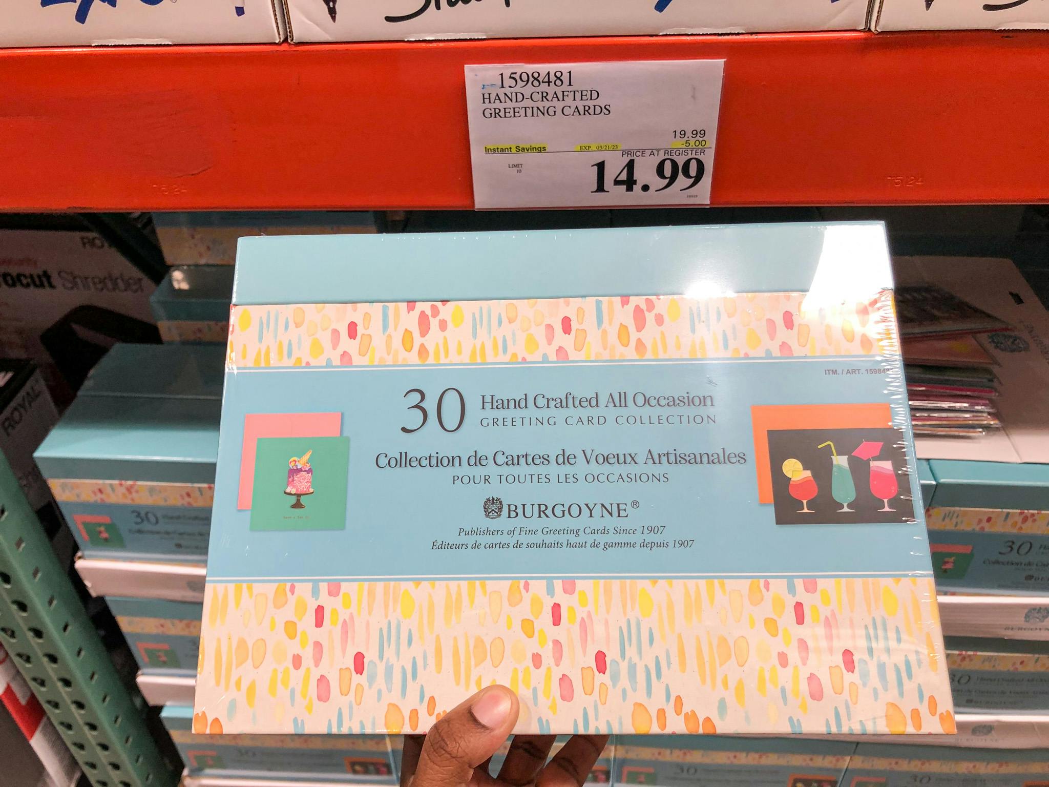 box of greeting cards