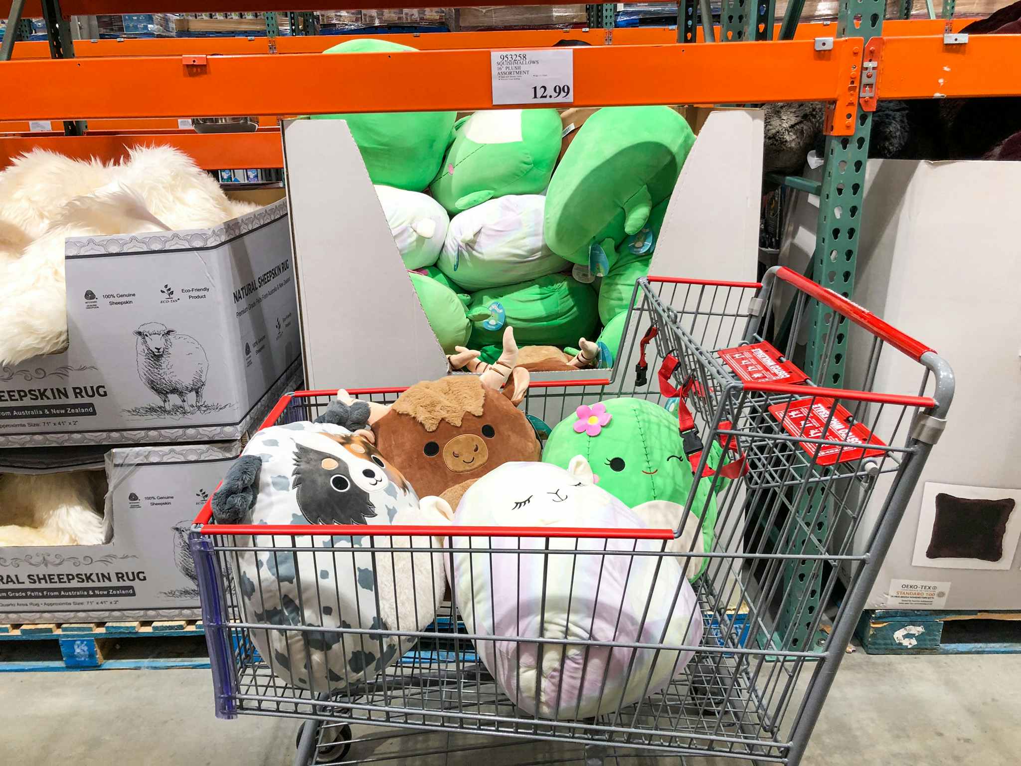 squishmallows in a cart
