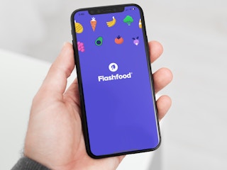 person looking at the flashfood app on their iphone