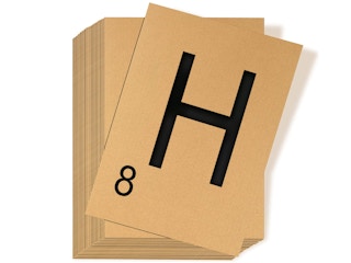 giant outdoor scrabble pieces made with cardboard