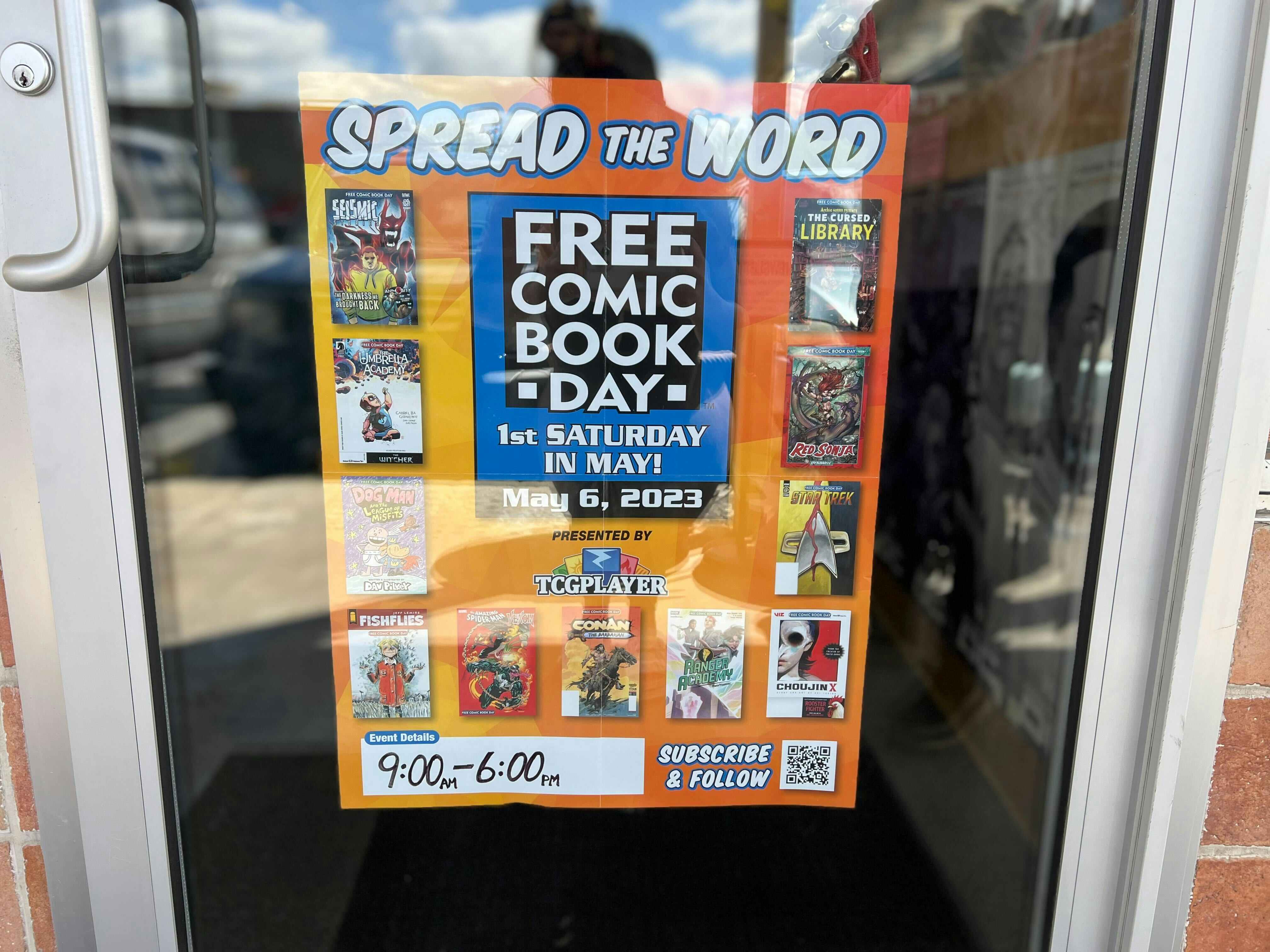 A poster about 2023 free comic book day