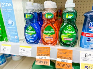 palmolive dish sopa above clearance signs