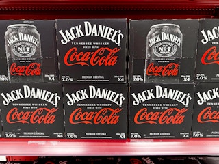 Jack Daniels Coca Cola on a shelf at Target