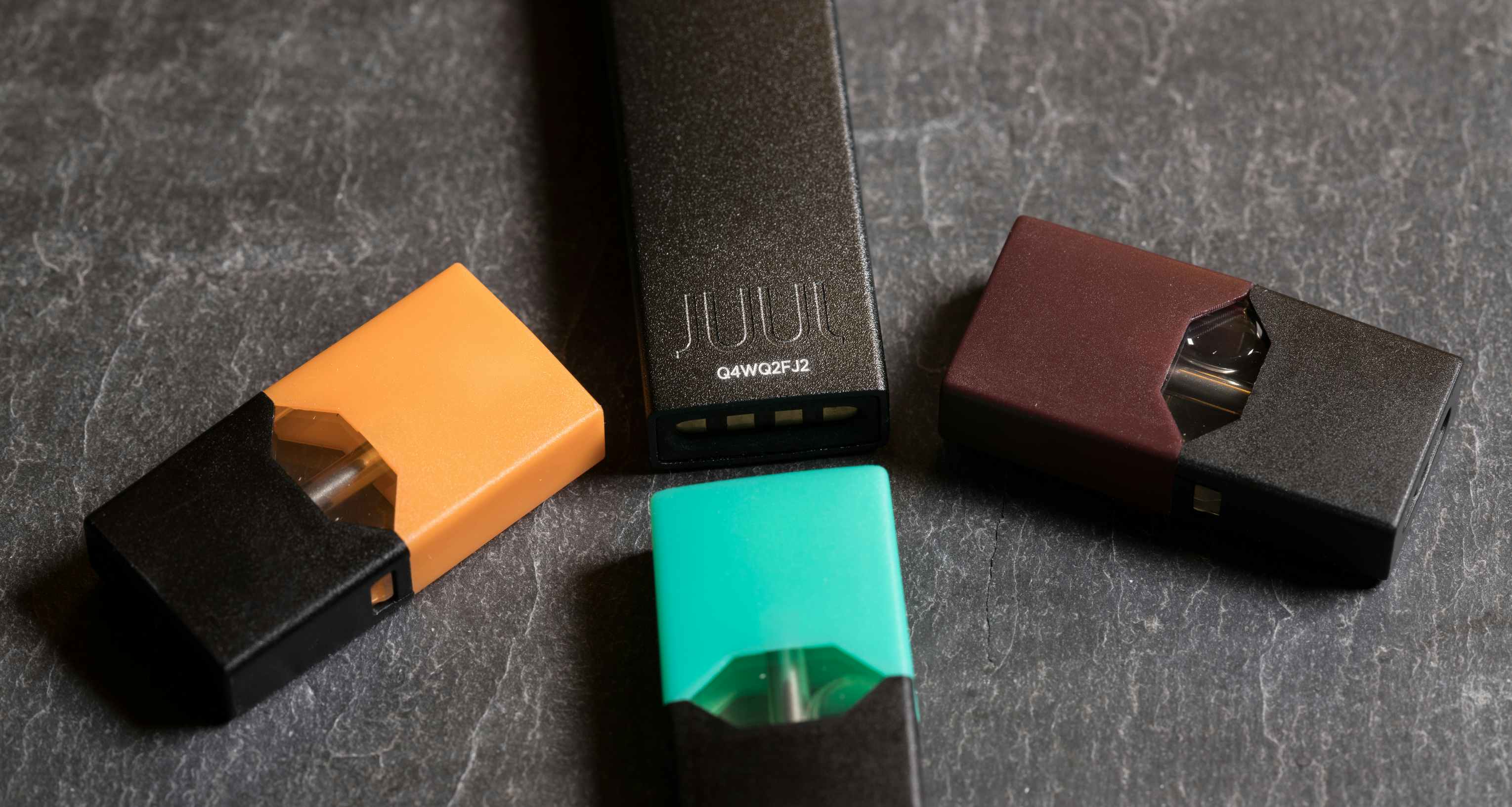 Juul device with different flavored cartridges
