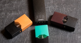 Juul device with different flavored cartridges