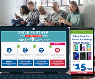 kroger wireless 4x fuel points rewards promo graphic