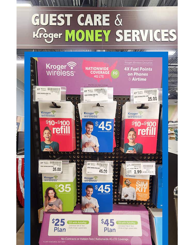 kroger wireless cards at guest care and money services