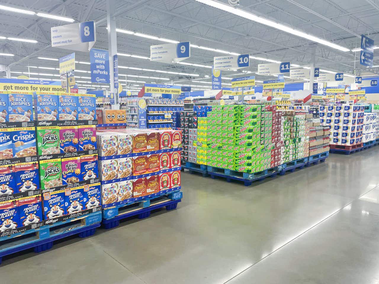 the interior of a meijer store