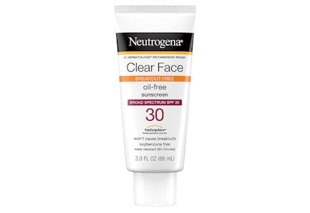 2 Neutrogena Clear Sunscreen