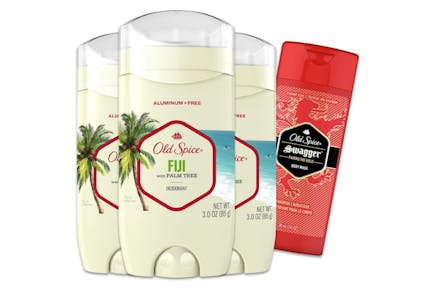 Old Spice Deodorant 3-Count and Body Wash