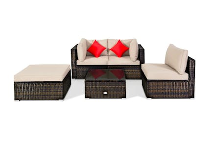 5-Piece Rattan Outdoor Sofa Set