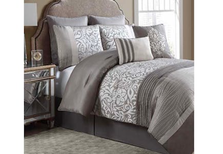 VCNY 8-Piece Taupe Comforter Set