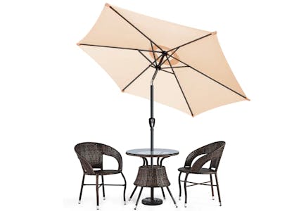 Tan Outdoor Market Umbrella