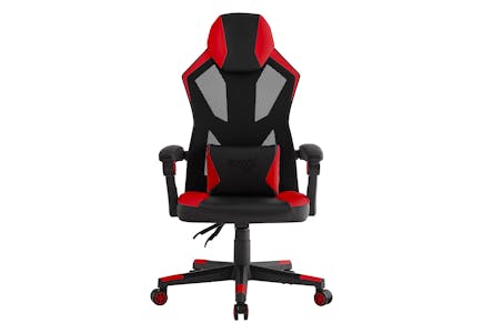 Loungie Red & Black Swivel Gaming Chair