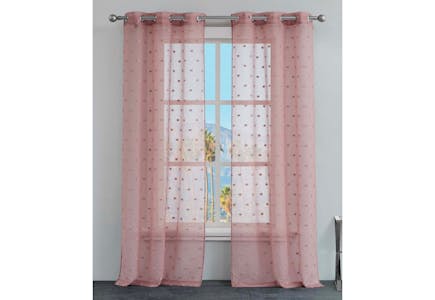 Blush Translucent Curtains