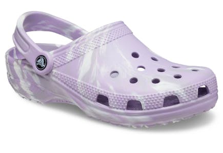 Croc Adult Purple & White Marbled Clog