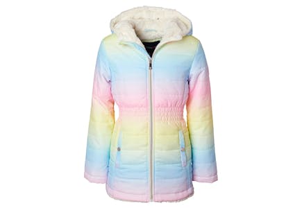 Kids' Rainbow Puffer Coat