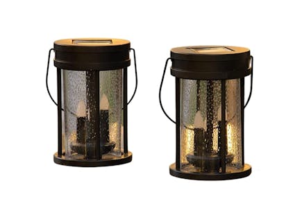 2-Pack of Outdoor Solar Garden Lanterns 