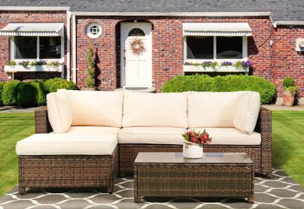 3-Piece Wicker Patio Sectional Seating Set