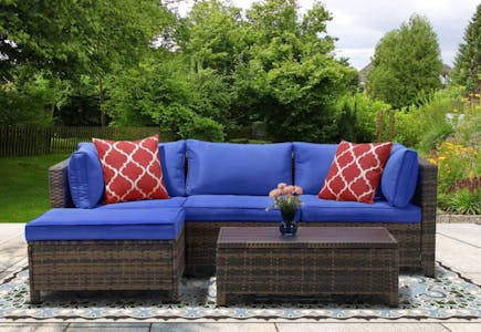 3-Piece Wicker Patio Sectional Seating Set