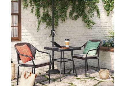 3-Piece Bistro Set With Cushions