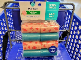 watermelon print dog waste bags