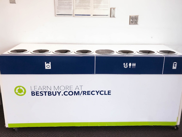 a best buy recycling bin at best buy