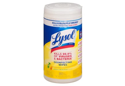 2 Lysol Disinfecting Wipes