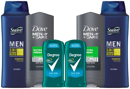 6 Dove, Degree & Suave Products