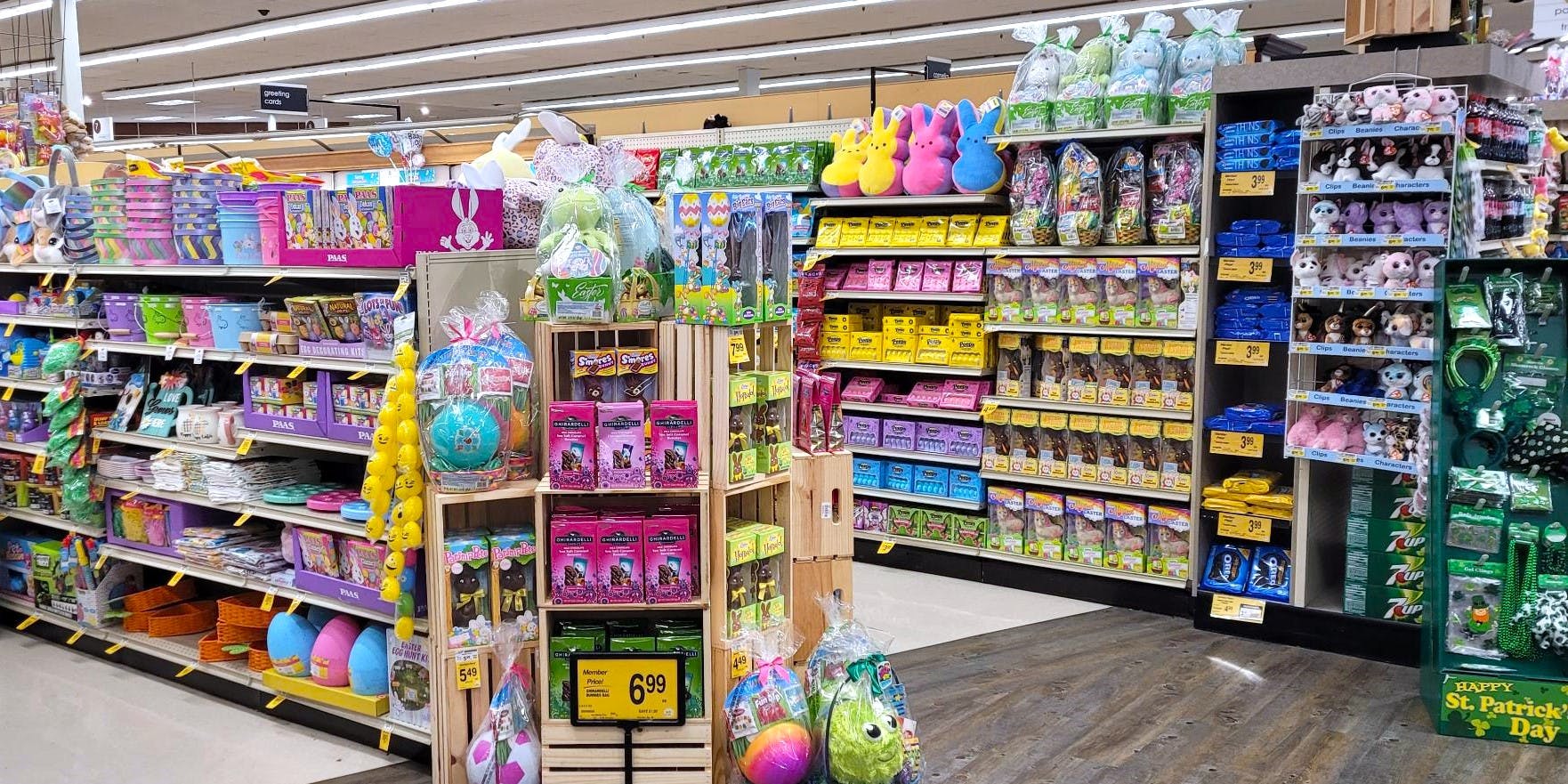 An Easter display in a store