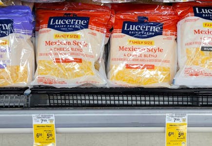 2 Lucerne Family-Size Shredded Cheese