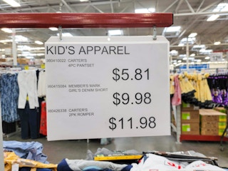 clearance sign for 5.81 carters outfit sets
