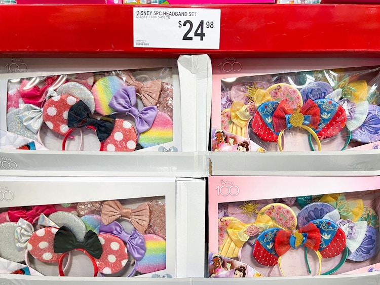 Boxes of Disney mouse ears stocked at Sam's Club