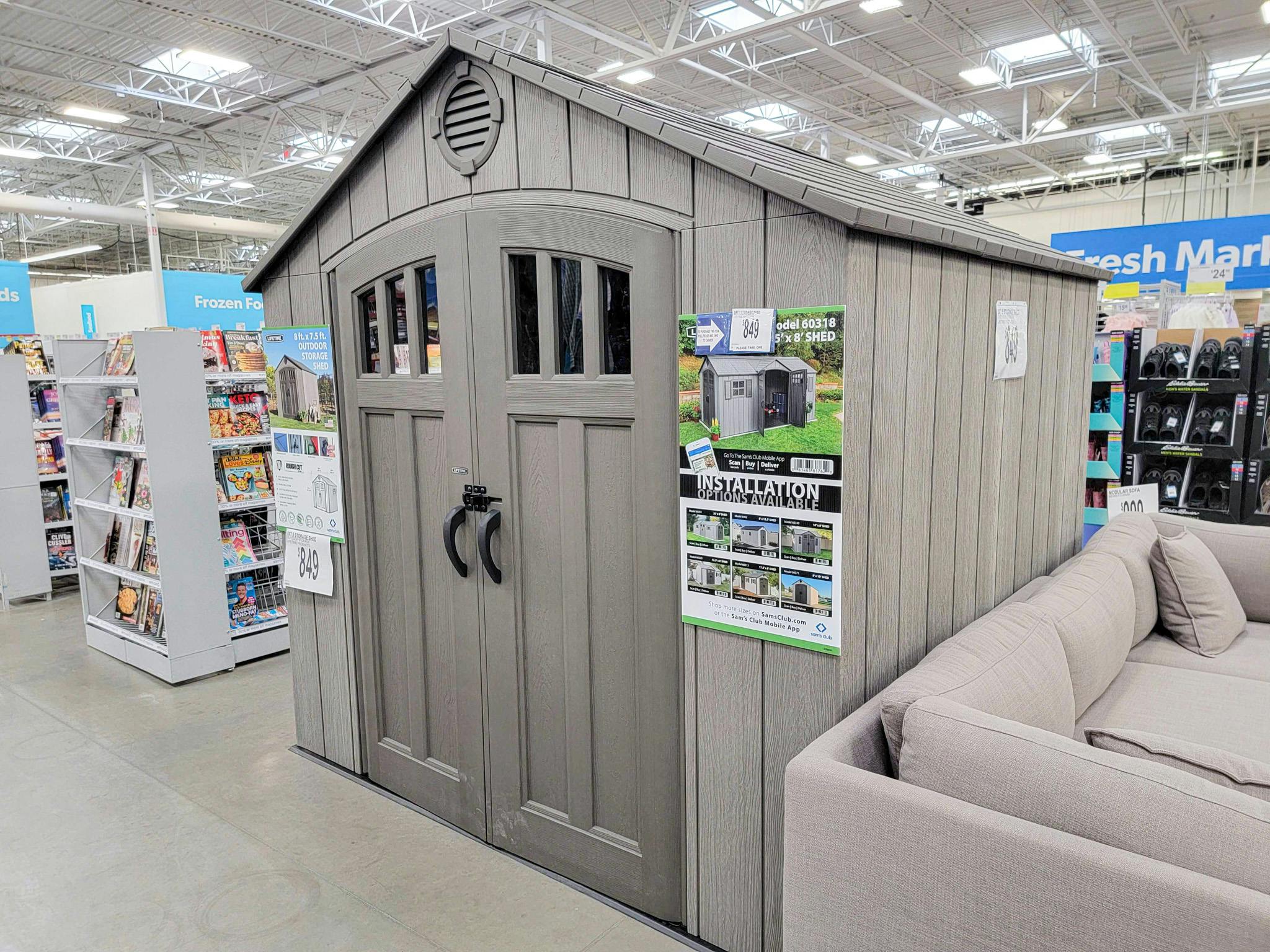 Lifetime 8' by ' Outdoor Storage Shed, $849 at Sam's Club - The Krazy  Coupon Lady