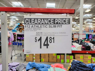 sign for 14.81 jeans