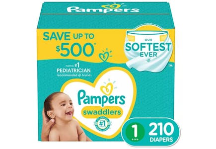 2 Boxes of Pampers Swaddlers