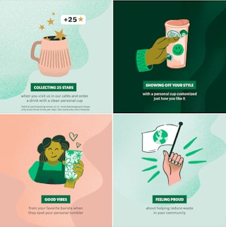 starbucks reusable cups rewards