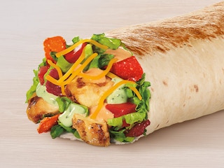 a chipotle ranch grilled chicken burrito