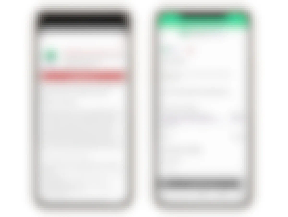 Two smartphones side by side: one showing the "Redeem" button in the Target app for the TripAdvisor Plus free membership offer, the other showing the sign up process for TripAdvisor Plus
