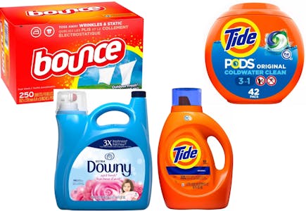 Tide, Downy, and Bounce