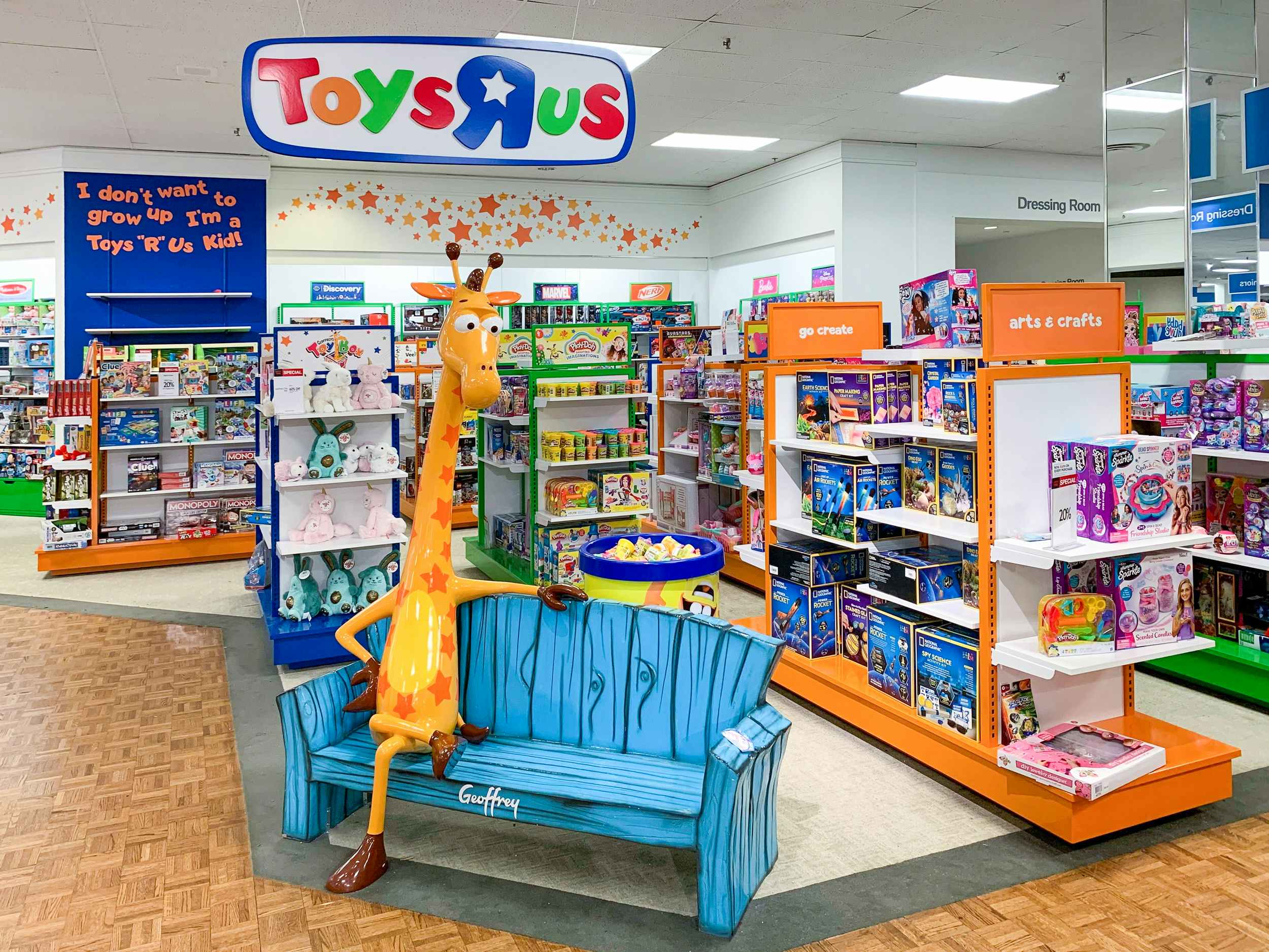 overall view of toys r us in macys store