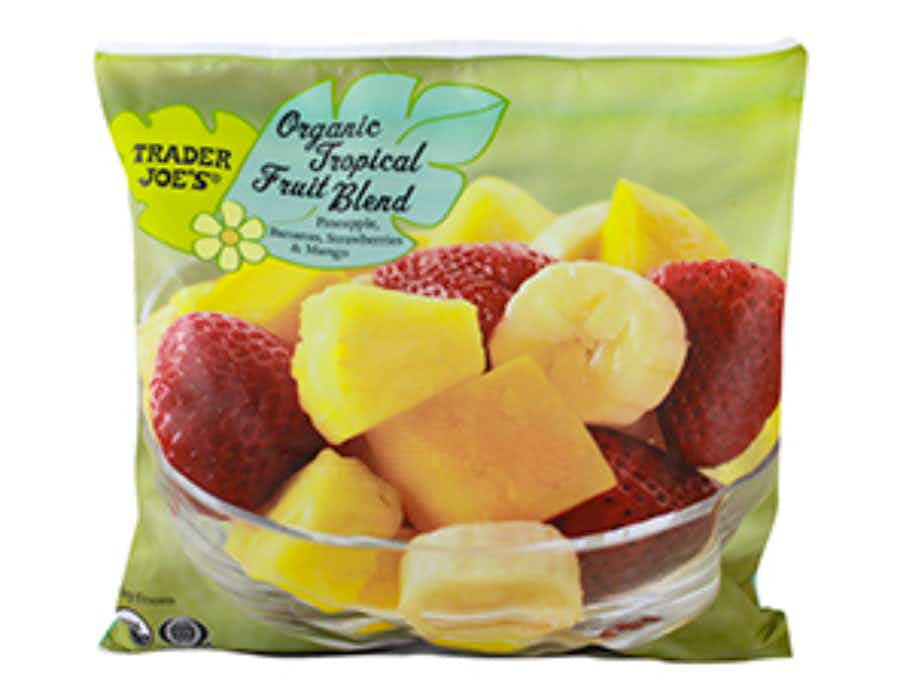The Organic Tropical Fruit Blend product Trader Joe's has recalled after a potential Hepatitis A contamination.